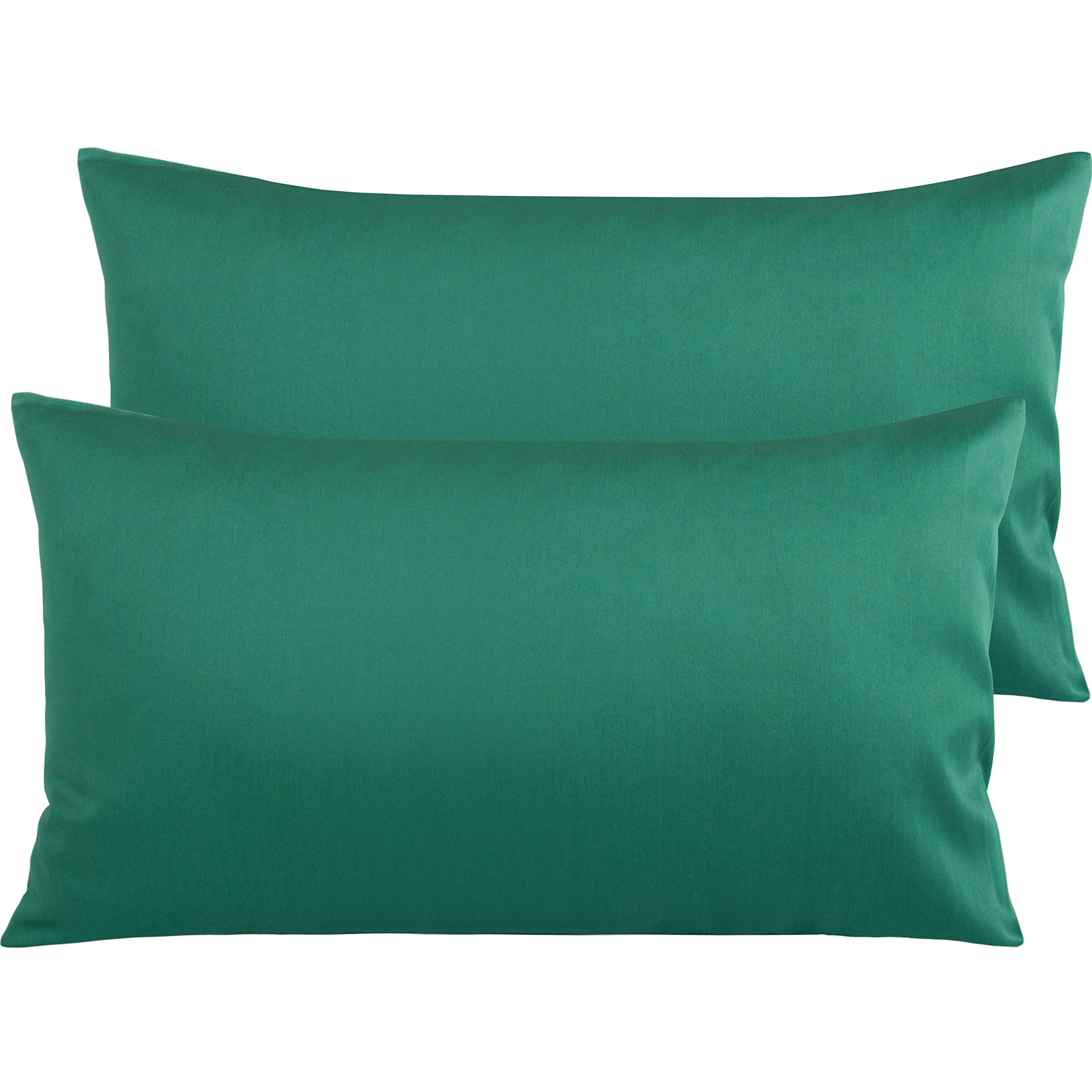 Ntbay 500 Thread Count 100% Egyptian Cotton King Pillowcases, Super Soft And Breathable Envelope Closure Pillow Cases, 20X36 Inches, Dark Green